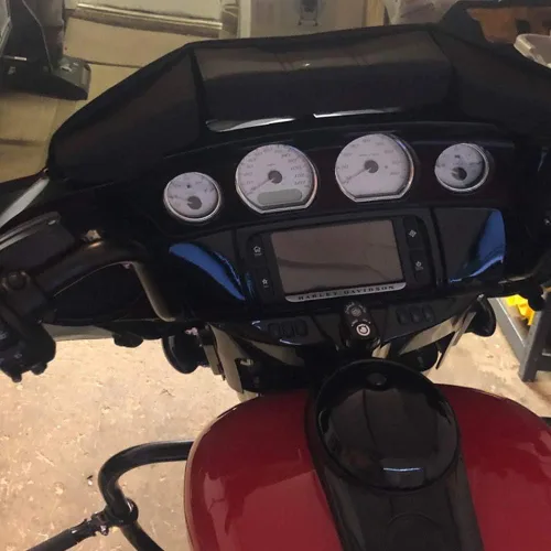 Miniatura 2 de Bolsas de almacenamiento para parabrisas, bolsa de carenado Batwing de tres bolsillos para Harley Touring 2014-UP, compatible con Electra Glide
