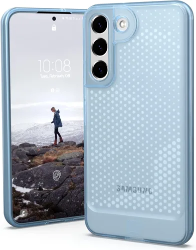 URBAN ARMOR GEAR [U] por UAG - Funda protectora para Samsung Galaxy S22, color azul cerúleo, delgada, ligera, elegante, transparente, resistente a