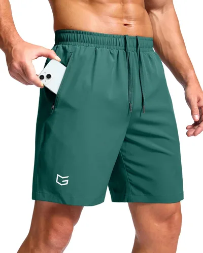 Miniatura 26 de G Gradual Pantalones cortos deportivos para correr para hombre con bolsillos con cremallera, de secado rápido, de 7 pulgadas, 5 pulgadas, 9