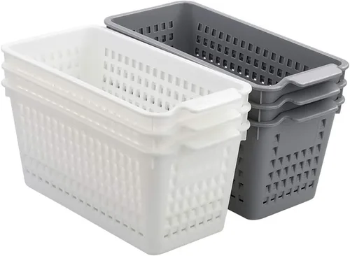 Miniatura 8 de Cesta de almacenamiento de plástico profundo, 6 paquetes