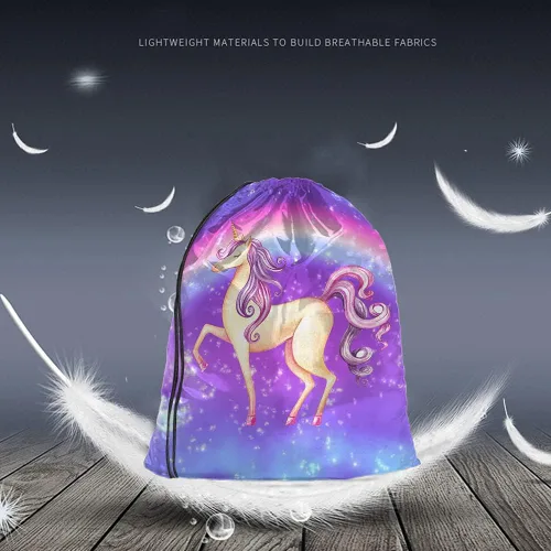 Miniatura 2 de Beabes Acuarela Unicornio Cordón Bolsas Mochila Gimnasio Saco, Multi-a66, Mochilas de viaje