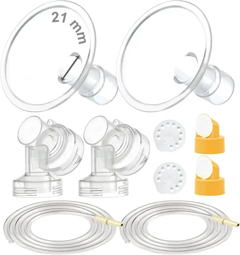 Miniatura 10 de Maymom Kit de extractor de leche compatible con bomba Medela in Style Advanced Pump; 2 protectores de pecho de 0.945 in, 2 válvulas, 4 membranas, 2