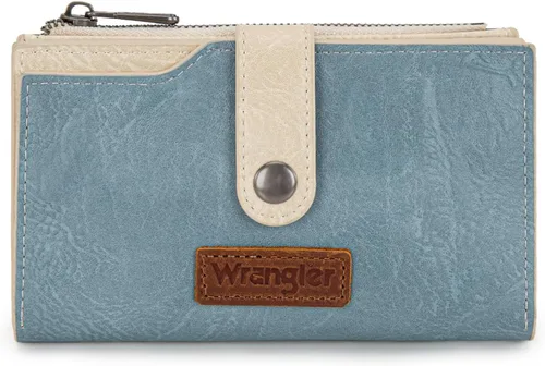 Miniatura 18 de Wrangler - Billetera para mujer con tarjetero plegable, cierre y ventana para identificación
