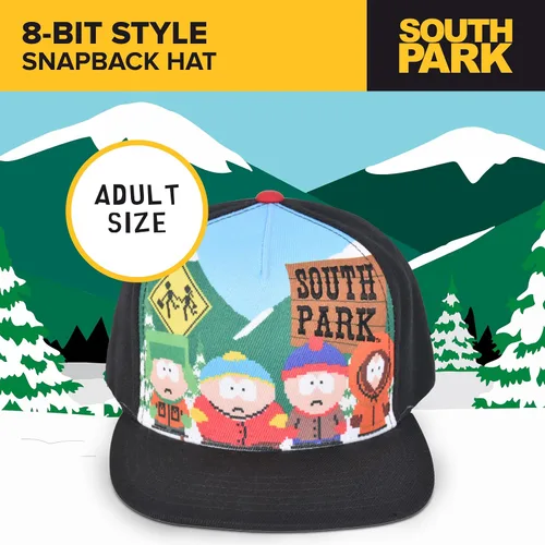 Miniatura 2 de Concept One South Park Gang - Gorra de béisbol ajustable de 8 bits con ala plana