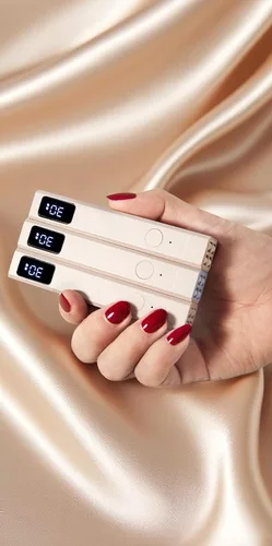 Miniatura 5 de Mini lámpara LED UV para uñas de gel, Sunset Lite. Luz de curación flash de mano recargable, lámpara de uñas inalámbrica de 4 cuentas