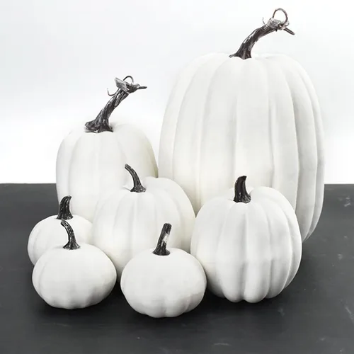 Miniatura 3 de BULINGNA 7 calabazas artificiales para decoración de Halloween, espuma de simulación, cosecha, otoño, calabazas para Halloween, Acción de Gracias