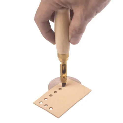 Miniatura 6 de Teng Lang Herramienta de encuadernación de cuero con agujero de tornillo ajustable, perforadora de papel, perforadores de manualidades, 6 puntas