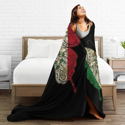 Miniatura 5 de Manta cálida con diseño de bandera mexicana de México, manta cálida de microfibra ultra suave, manta de franela para sala de estar, sofá cama