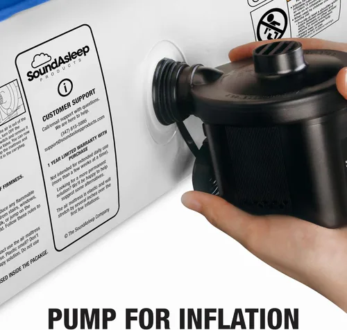 Miniatura 5 de Colchón de aire SoundAsleep con PVC ecológico y bomba de aire recargable