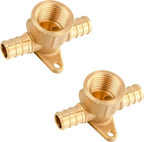 Miniatura 15 de EFIELD 1/2 "Pex x 1/2" Pex x 1/2" hembra NPT Drop-ear Tee, Latón Crimp Fitting, (PEX1807170)