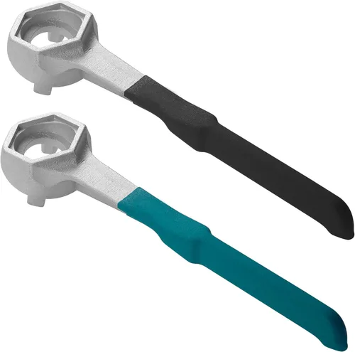 Miniatura 11 de Llave de tambor de aluminio, llave Bung, herramienta de abridor de barril para abrir tambor de 10, 15, 20, 30, 55 galones, se adapta a 2" y 3/4