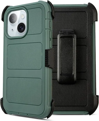 Miniatura 11 de para Funda Defender iPhone 13 con Clip, para Funda Holster iPhone 13 con Soporte, para Funda Resistente iPhone 13 de Dos Capas de Protección, Negro