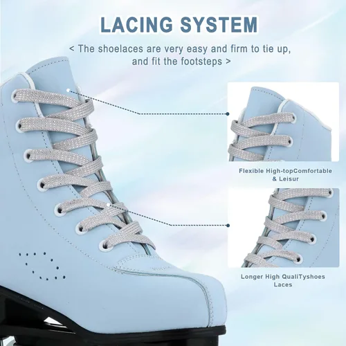 Miniatura 7 de jessie Patines de ruedas para mujer, patines esmerilados, ajustables, holográficos, para mujeres, patines de velocidad para mujeres, patines