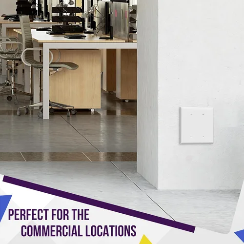 Miniatura 7 de ENERLITES - Cubierta de salida doble en blanco extra grande, placa de pared de dos bandas en blanco, tamaño grande, 2 bandas de 5.5 x 5.5 pulgadas