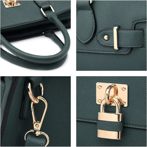 Miniatura 6 de Bolso de mano y bolsos para mujer con asa superior de avestruz bolsa de trabajo con cartera