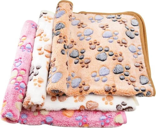 Miniatura 2 de DOOVID Manta para mascotas, suave y esponjosa de forro polar para mascotas, manta de franela para perros y gatos, manta para mascotas con estampado