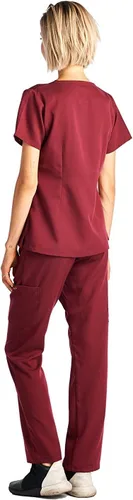 Miniatura 5 de Dagacci uniforme médico elastizado ultrasuave con bolsillo delantero, para mujer