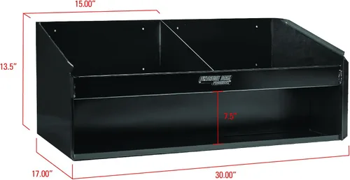 Miniatura 2 de Extreme Max 5001.6139 Organizador de Gabinete de Aluminio de Doble Bahía para Cascos con Montaje en Pared para Remolque de Carreras Cerrado, Taller
