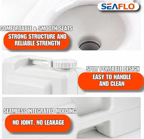 Miniatura 7 de SEAFLO Inodoros portátiles para barcos, autocaravanas, camping y barcos