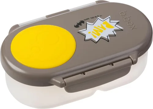 Miniatura 4 de b.box Batman Snack Box - Recipientes a prueba de fugas de 2 compartimentos para niños, mini caja Bento para niños y niños pequeños, contenedores