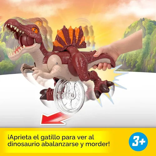 Miniatura 3 de Fisher-Price Imaginext Jurassic World Rebirth Juguete de Dinosaurio, Figura de Spinosaurus Corredor con Movimiento de Embestida y Mordisco, 9