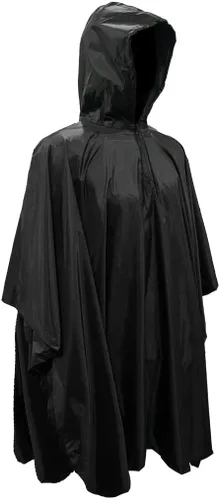 Miniatura 12 de LOOGU Poncho de lluvia impermeable con capucha, abrigo de lluvia multiusos de camuflaje para caza, camping, senderismo