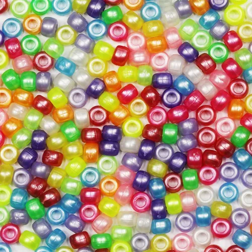 Miniatura 23 de 1000 cuentas de pony negras de 0.236 x 0.32 pulgadas para pulseras, trenzas de pelo y manualidades de bricolaje, solo para uso en manualidades