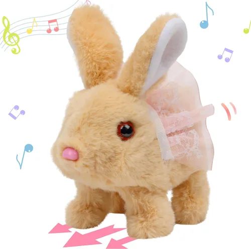 Miniatura 31 de Hopearl - Juguete de peluche electrónico interactivo de unicornio con sonidos y movimientos, camina y tiene un cuerno luminoso; regalo para niños