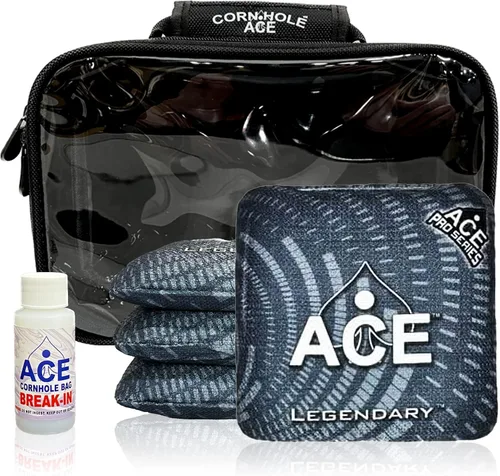 Miniatura 43 de Legendario Bolsos Cornhole ACE Pro + Kits PRO De doble lado, resbaladizos y pegajosos para todo clima Bolsa de descanso opcional y estuche
