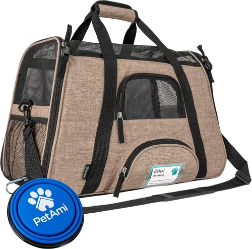 Miniatura 27 de PetAmi Transportador de mascotas aprobado por aerolíneas para gatos, transportador de perros de lados suaves para perros pequeños, suministros