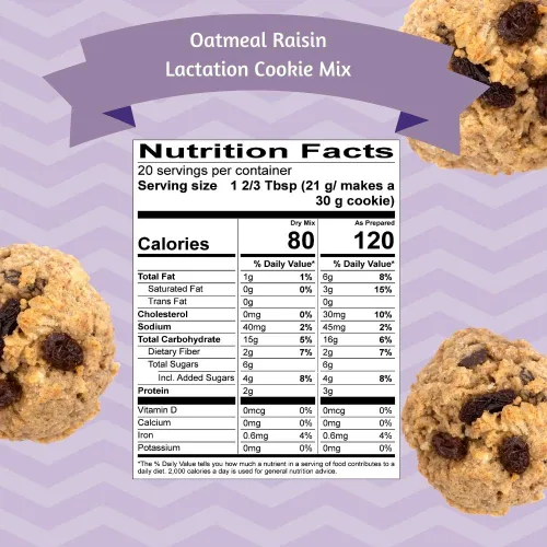 Miniatura 2 de MilkBliss Mezcla de galletas de lactancia, avena y pasas, suplemento de galletas de lactancia materna, soporte para aumento de leche materna, 15