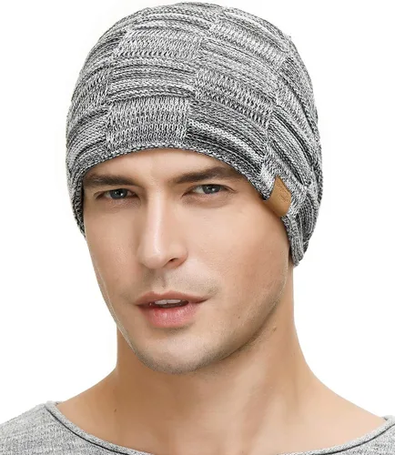 Miniatura 15 de Vgogfly Slouchy Beanie for Men Winter Hats for Guys Cool Beanies Mens Lined Knit Warm Thick Skully Stocking Binie Hat