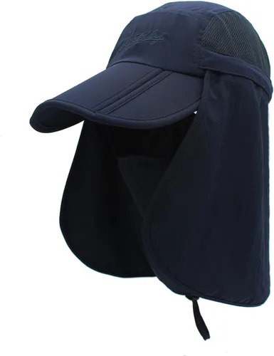 Sombrero de sol transpirable de ala ancha UPF 50+ con solapa para el cuello, protección UV, gorra de secado rápido para verano, pesca al aire libre,