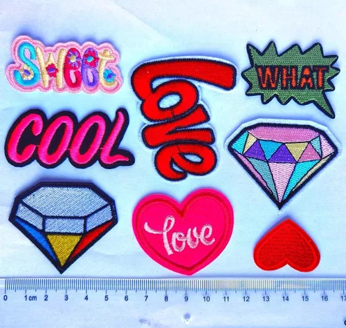 Miniatura 4 de Parches para coser o planchar con palabra, ropa, vestido, sombrero, pantalones, zapatos, costura, decoración, manualidades, vergüenza, parches