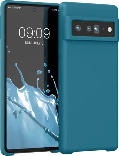 Miniatura 598 de kwmobile Funda Compatible con Google Pixel 6 Pro - Funda de teléfono de silicona TPU con acabado suave - Azul Arrecife
