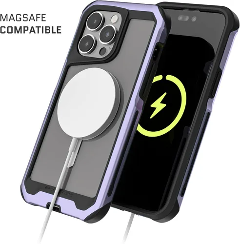 Miniatura 4 de Ghostek Atomic Slim - Funda protectora para iPhone 15 Pro Max, compatible con accesorios MagSafe, marco de metal de aluminio, funda de teléfono