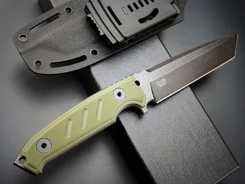 Miniatura 3 de Eafengrow EF129 Cuchillo de hoja fija, hoja tanto de acero DC53, mango G10, cuchillos fijos de espiga completa, cuchillo recto para campamento