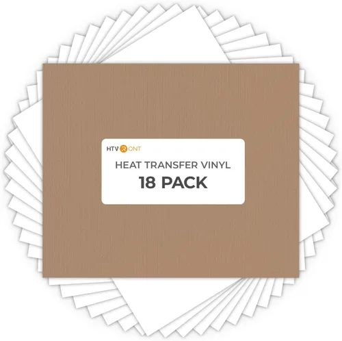 Miniatura 12 de HTVRONT Vinilo de transferencia de calor, 18 paquetes de vinilo para planchar para camisetas, 12 x 10 pulgadas, vinilo HTV fácil de cortar, Negro