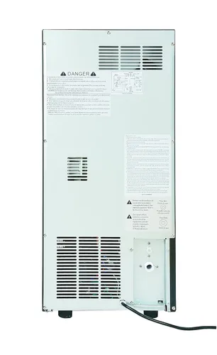 Miniatura 7 de Maxx Ice MIM50P - Máquina fabricadora de cubitos de hielo transparente premium de 65 libras con bomba de drenaje, LED azul e integrada bajo encimera