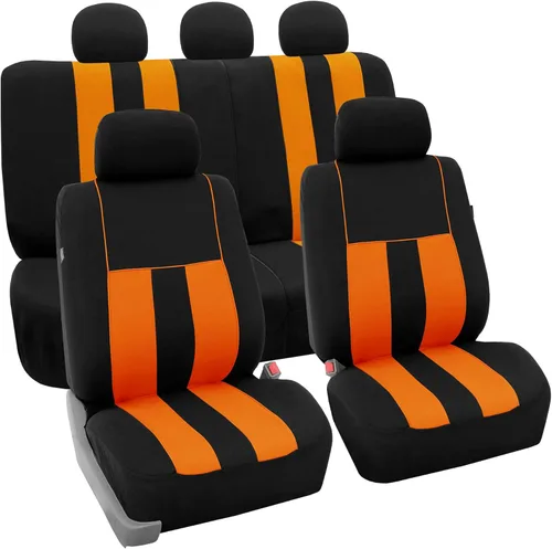 Miniatura 39 de FH Group - Juego completo de fundas para asientos de auto con rayas llamativas, ajuste universal para asientos delanteros de respaldo bajo, Verde