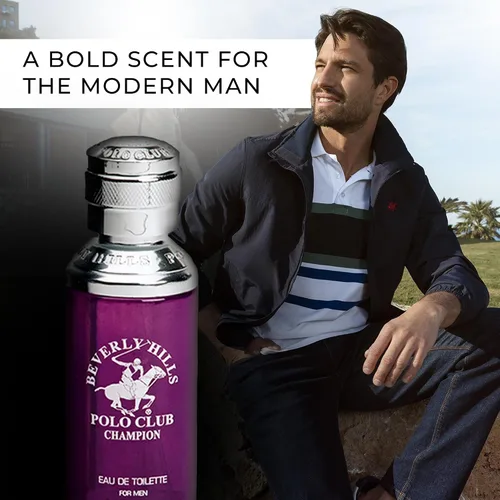 Miniatura 7 de Beverly Hills Polo Club CHAMPION Colonia para hombres con notas de vainilla, lirio, musgo de roble y pachulí, aroma floral dulce y sexy, Eau De