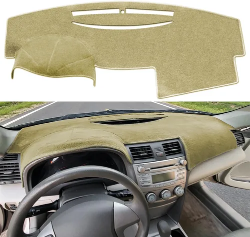 Cubierta de tablero para accesorios Camry 2007 2008 2009 2010 2011 ajuste personalizado para tablero (beige)