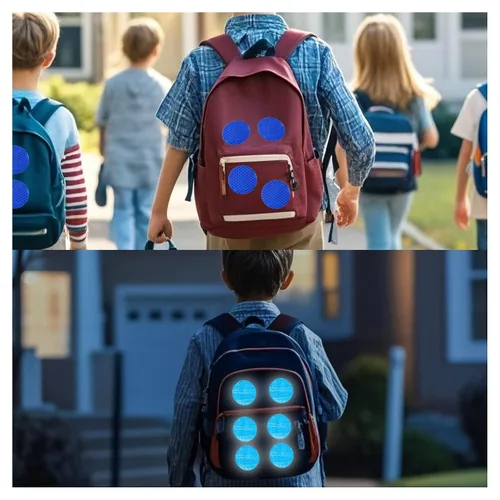 Miniatura 7 de Pegatinas reflectantes 1 pulgada de diámetro Redondas Reflectoras, Cinta adhesiva impermeable al aire libre de alta visibilidad (80 piezas)