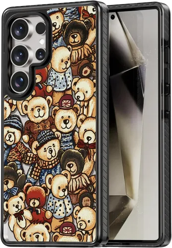 Miniatura 218 de Rosarnnah Funda compatible con Samsung Galaxy S24 Ultra, bonita estética, a la moda, divertida funda con estampado de gatito y gato, duradera a
