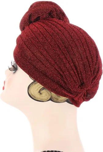 Miniatura 4 de PRIVNOONE Turbante Big Flower brillante brillante Headwrap Cap