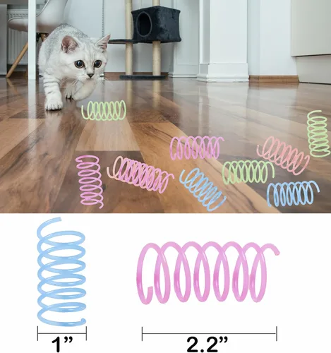Miniatura 4 de Fashion's Talk 12 juguetes para gatos que brillan en la oscuridad para gatos de interior, juguetes interactivos de color gelatina para persecución