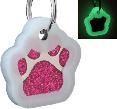 Miniatura 18 de Etiquetas de identificación de mascotas de acero inoxidable grabadas con láser, personalizadas para perros y gatos, etiqueta redonda de hueso