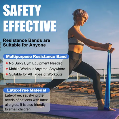 Miniatura 4 de Kit de bandas de ejercicio de resistencia – entrenamiento de fuerza y acondicionamiento – Pilates – Bandas de resistencia para movilidad