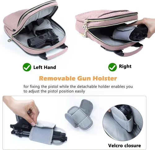 Miniatura 2 de Estuche Suave para Pistola, Bolsa de Pistola para Mujeres, Bolsa de Pistola CCW, Bolsa Cruzada para Pistola, Bolsa de Pistola de Porte Oculto, Bolsa