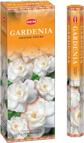 Hem Gardenia Varitas de incienso (120 varillas, 6 cajas en el interior), 9 pulgadas de largo, 0.71 onzas por caja, perfectas para meditación, yoga,